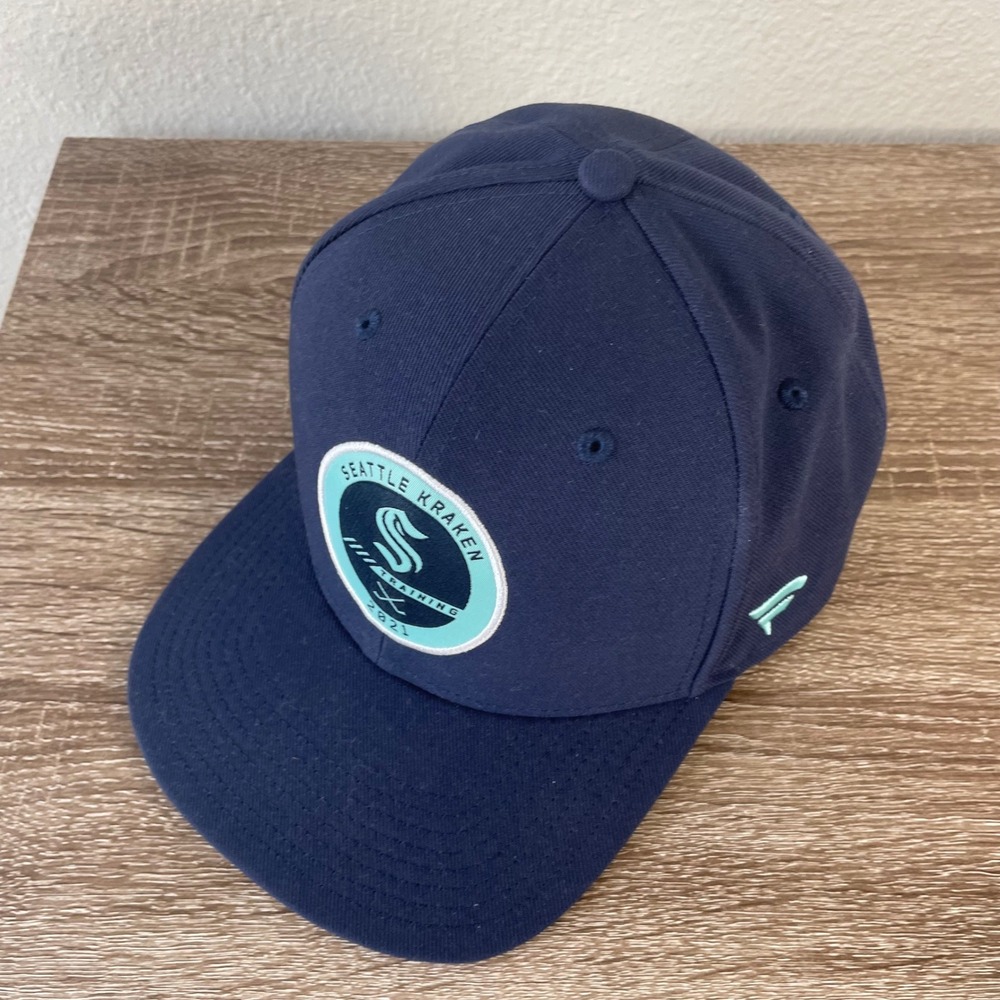 Fanatics NHL Seattle Kraken 2021 Training Hat Navy Blue Authentic Pro Snapback - Picture 6 of 9